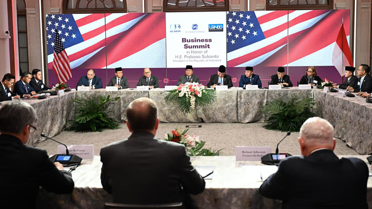 Presiden Prabowo dalam acara Gala Iftar Business Summit di US Chamber of Commerce. (Foto/Biropers)