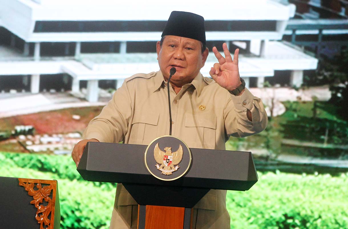 Presiden Prabowo Subianto saat meresmikan Gedung Layanan Terpadu dan Institut Neurosains Nasional Rumah Sakit Pusat Otak Nasional (RSPON) (Beritanasional.com/Oke Atmaja)