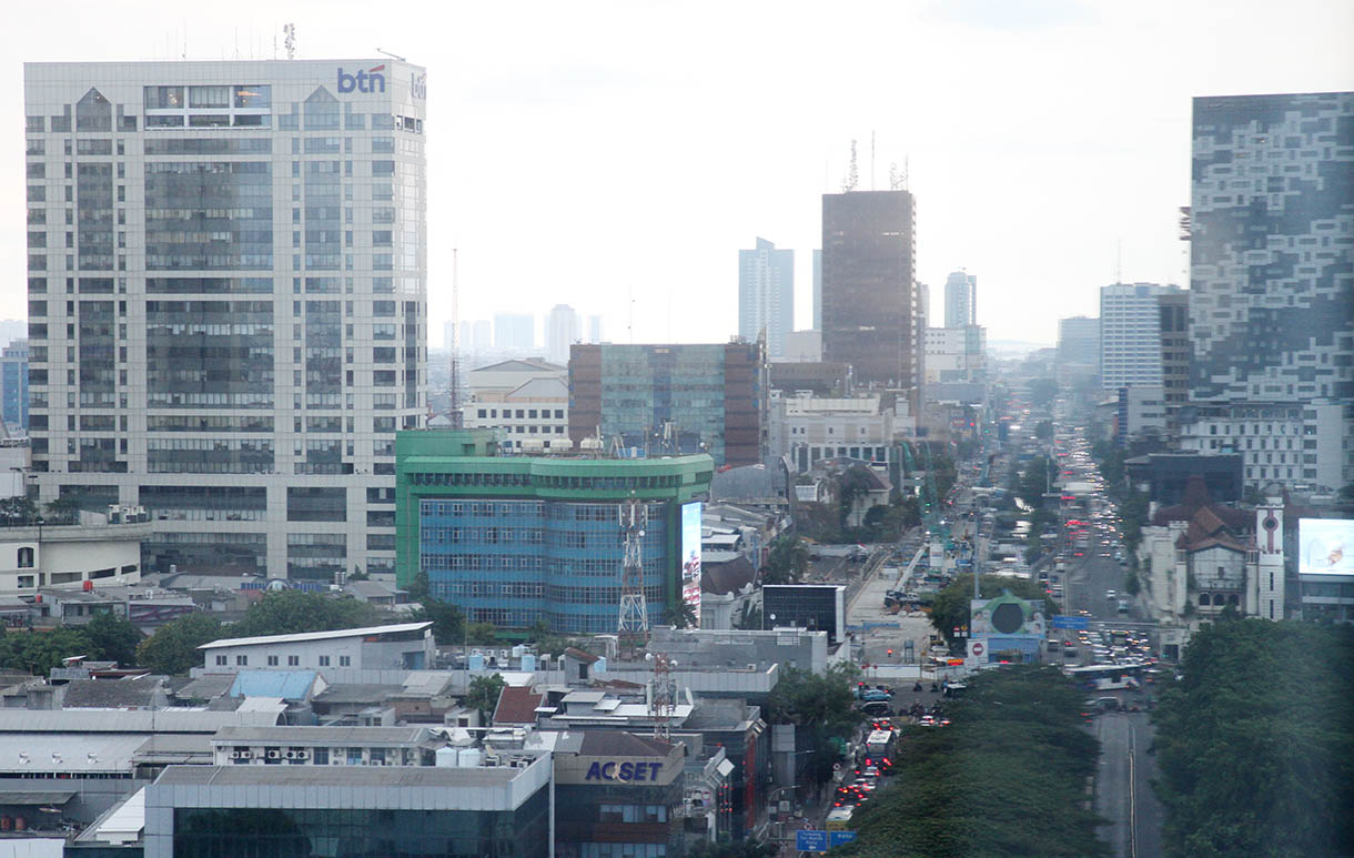 Deretan gedung bertingkat di Jakarta,Rabu (6/11/2024).(BeritaNasional.com/Oke Atmaja)