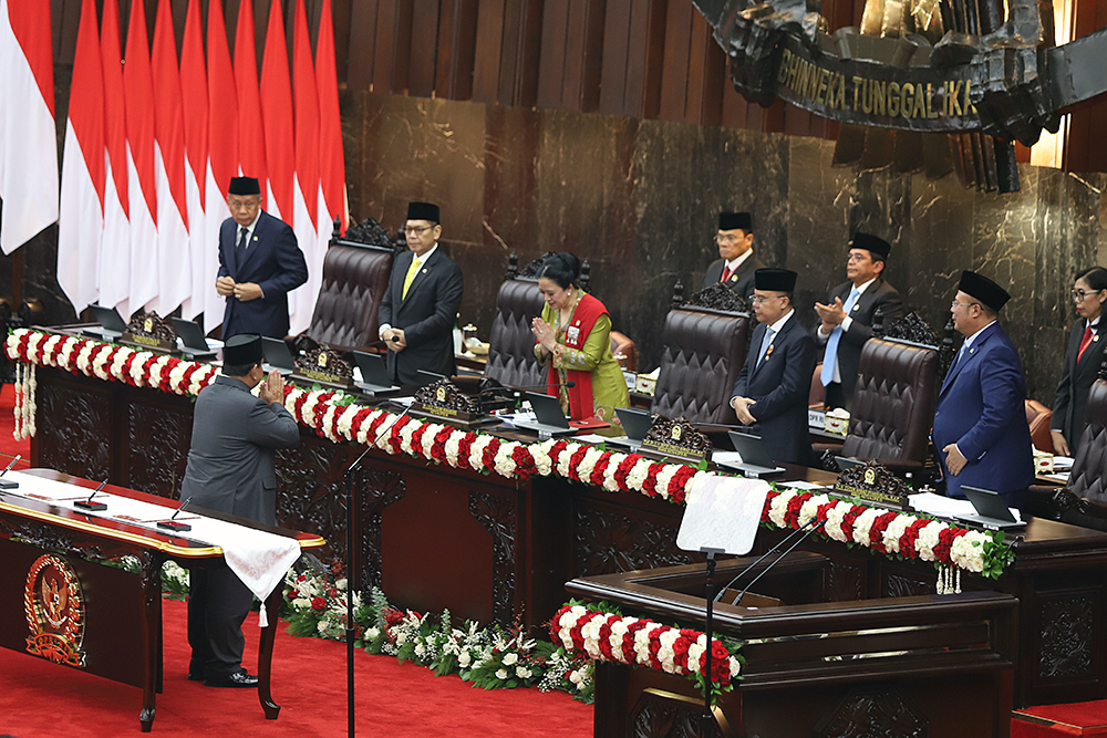 Sidang Paripurna Pembukaan Masa Persidangan I DPR Tahun Sidang 2025-2026. (BeritaNasional/Elvis Sendouw)
