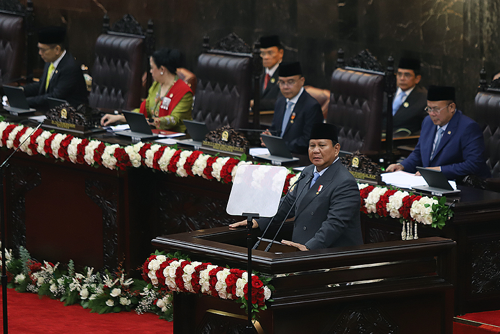 Sidang Paripurna Pembukaan Masa Persidangan I DPR Tahun Sidang 2025-2026. (BeritaNasional/Elvis Sendouw)