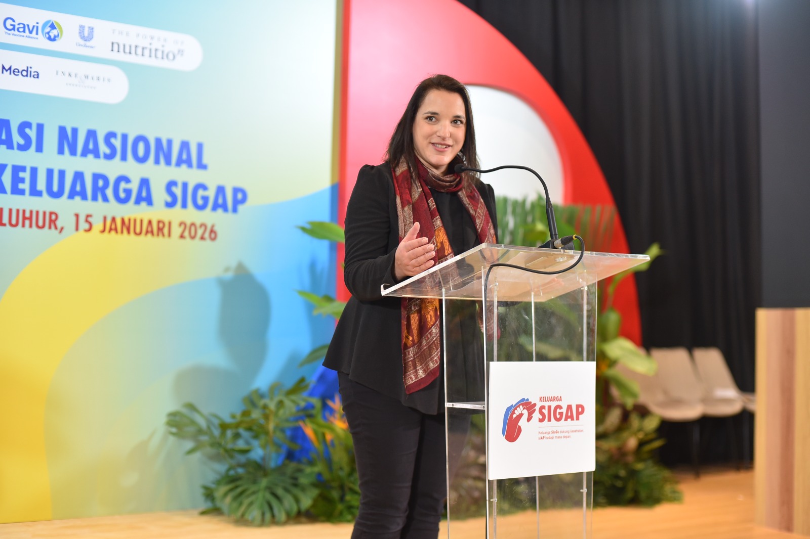 (dari kiri) Ketua Tim Bidang Penyusunan Rencana Prioritas Pemanfaatan Dana Desa, Sappe M. P. Sirait bersama Global Assistant Brand Manager Unilever Lifebuoy, Payal Shah dan Ketua Tim Kerja Surveilans Perilaku Hidup Sehat, Melyana serta Partnerships and Programme Manager The Power of Nutrition, Zubeda Karim dalam diskusi Program Keluarga Sigap di Jakarta, Kamis (15/1/2026). (Beritanasional.com/Oke Atmaja)