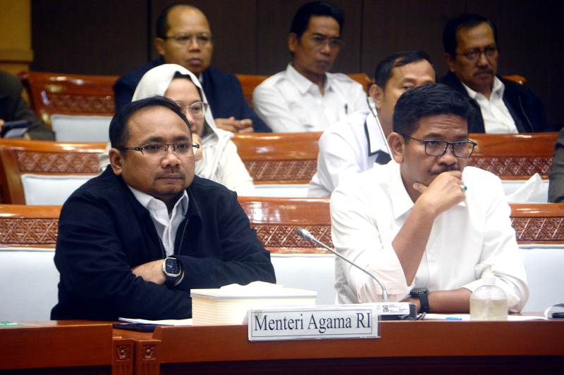 Menteri Agama hadir raker bersama Komisi VIII DPR RI.  (Elvis Sendouw/indonesiaglobe)
