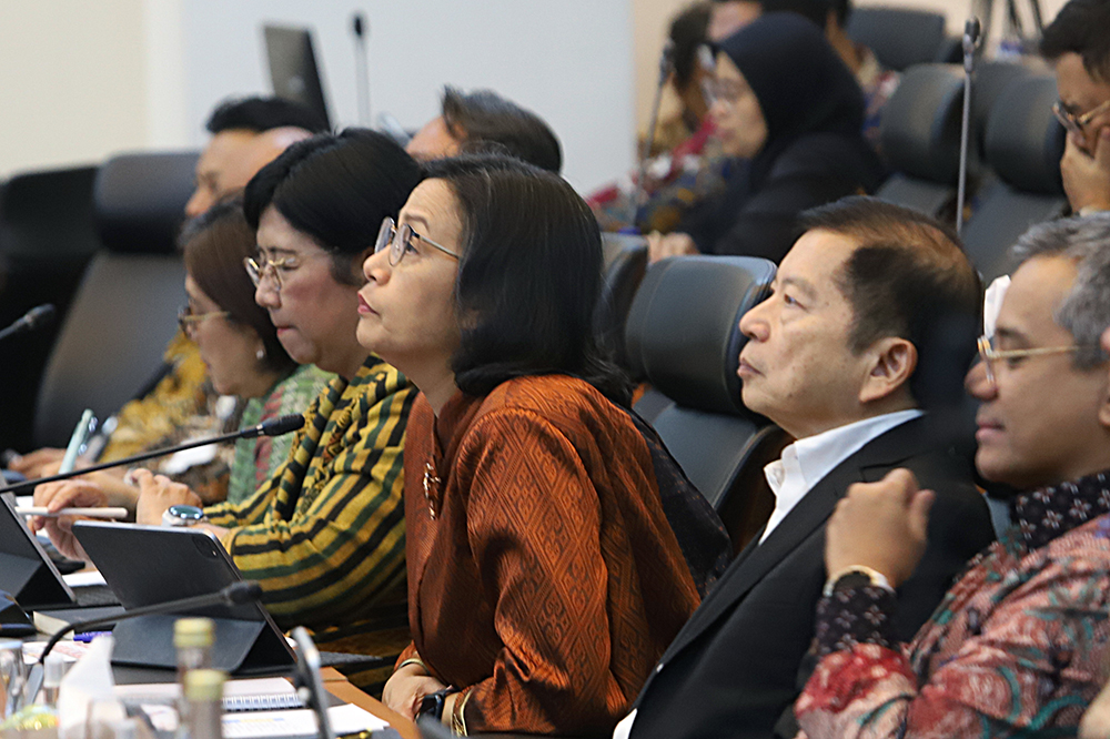 Rapat kerja Badan Anggaran bersama Menkeu dan Menteri PPN/Kepala Bappenas. (BeritaNasional/Elvis Sendouw)