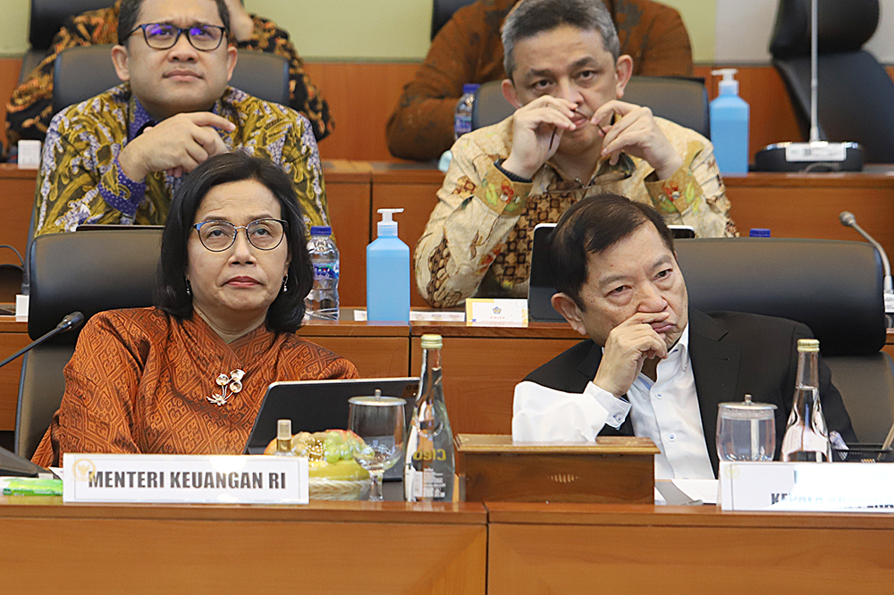 Rapat kerja Badan Anggaran bersama Menkeu dan Menteri PPN/Kepala Bappenas. (BeritaNasional/Elvis Sendouw)