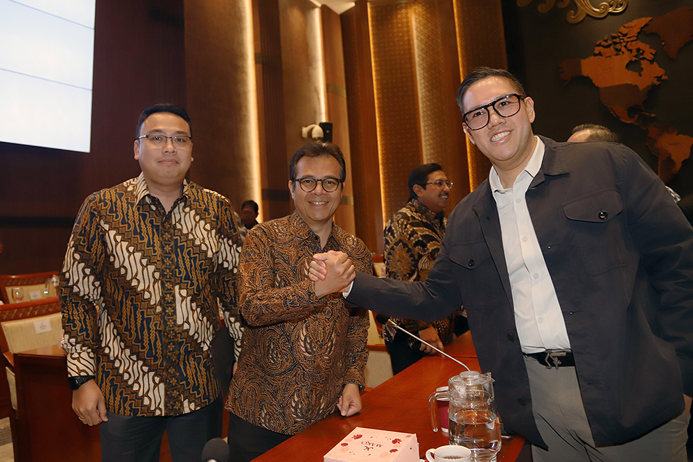Raker Komisi I Bersama Komdigi Bahas Anggaran 2026 Rapat Kerja Komisi I dengan Komdigi. (BeritaNasional/Elvis Sendouw)