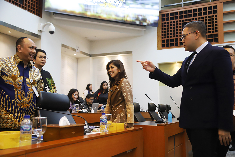 Rapat kerja Komisi I dengan Menkomdigi. (BeritaNasional/Elvis Sendouw)