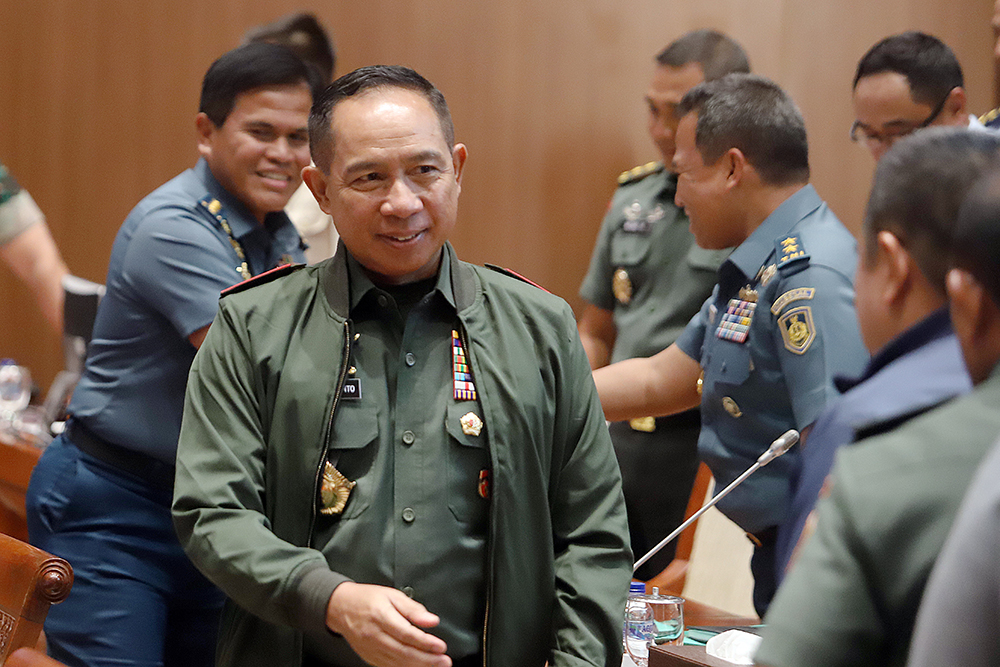 Raker Komisi I dengan Menhan dan Panglima TNI Bahas Laporan Keuangan dan RKA dan RKP Kemhan/TNI Rapat Kerja Komisi I bersama Kementerian Pertahanan dan Panglima TNI. (BeritaNasional/Elvis Sendouw)
