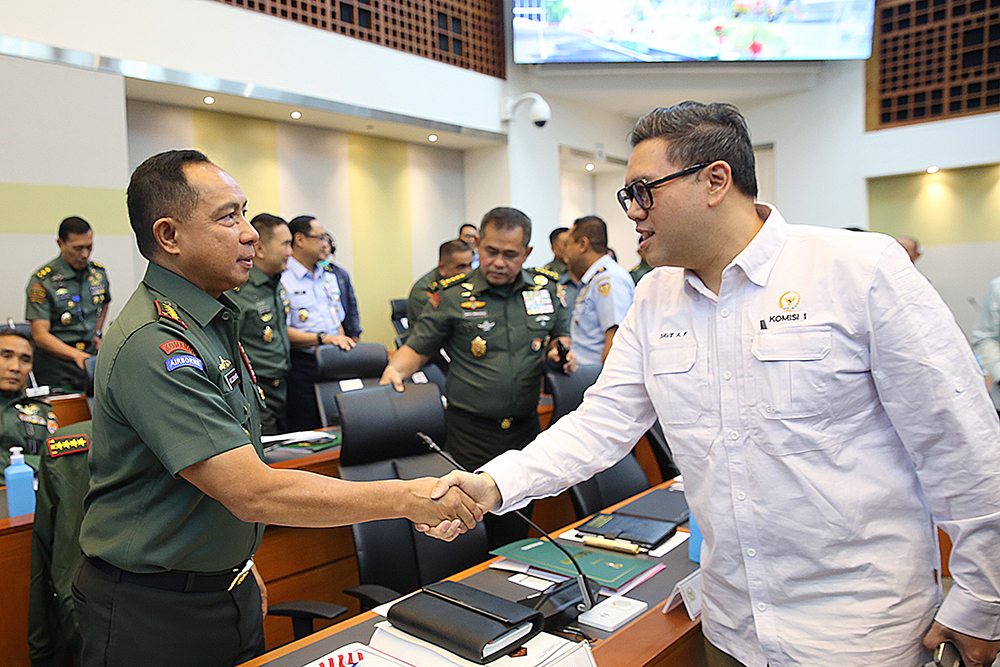 Rapat kerja Komisi I dengan TNI. (BeritaNasional/Elvis Sendouw)