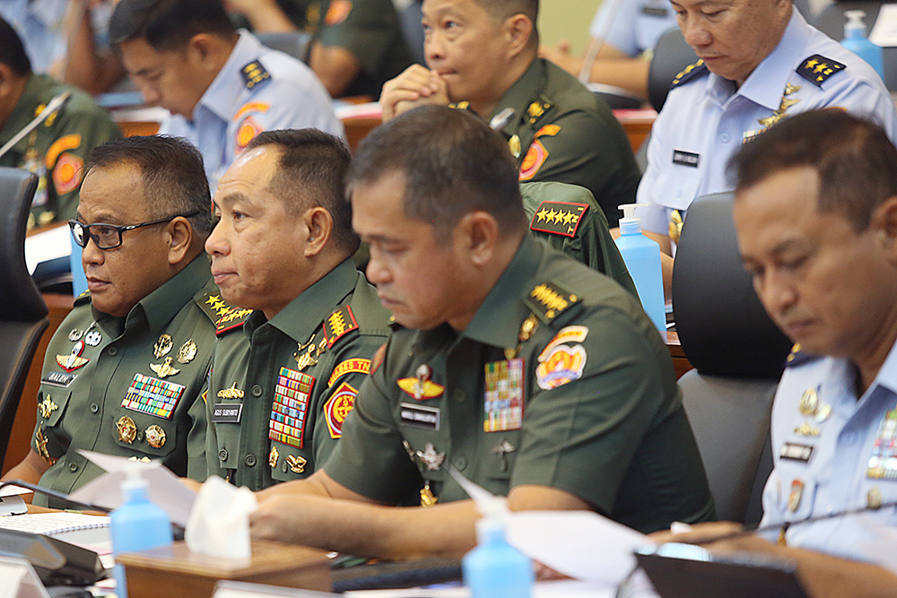 Rapat kerja Komisi I dengan TNI. (BeritaNasional/Elvis Sendouw)