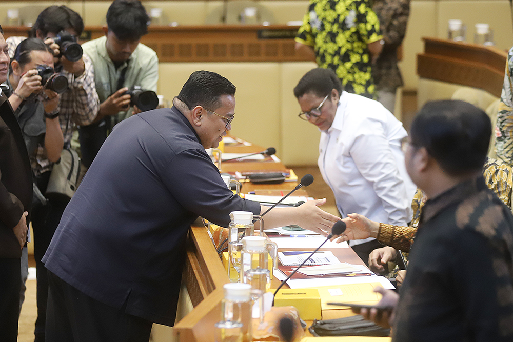 Rapat Kerja Komisi II bersama KPU, Bawaslu, DKPP dan Kemdagri bahas PKPU. (BeritaNasional/Elvis Sendouw)