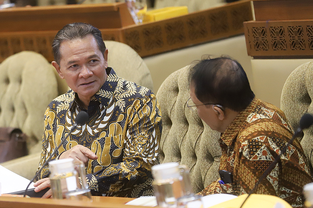 Rapat Kerja Komisi II bersama KPU, Bawaslu, DKPP dan Kemdagri bahas PKPU. (BeritaNasional/Elvis Sendouw)