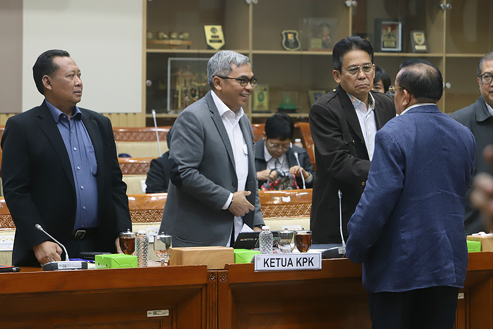 Rapat Kerja Komisi III dengan KPK bahas kinerja KPK. (BeritaNasional/Elvis Sendouw)
