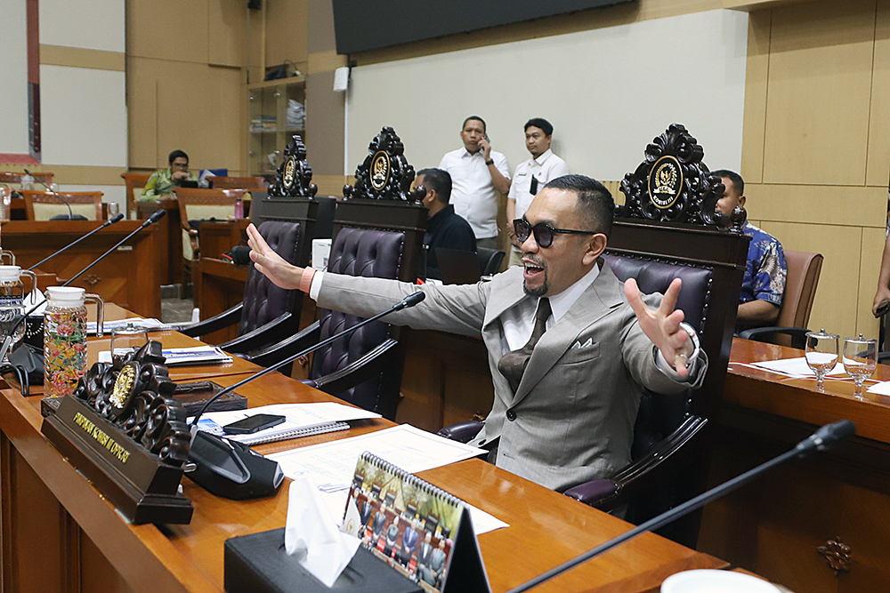 Ketua KPK RI Setyo Budiyanto dan Kepala BNN RI, Suyudi Ario Seto mengikuti rapat kerja bersama Komisi III DPR. (BeritaNasional/Elvis Sendouw)