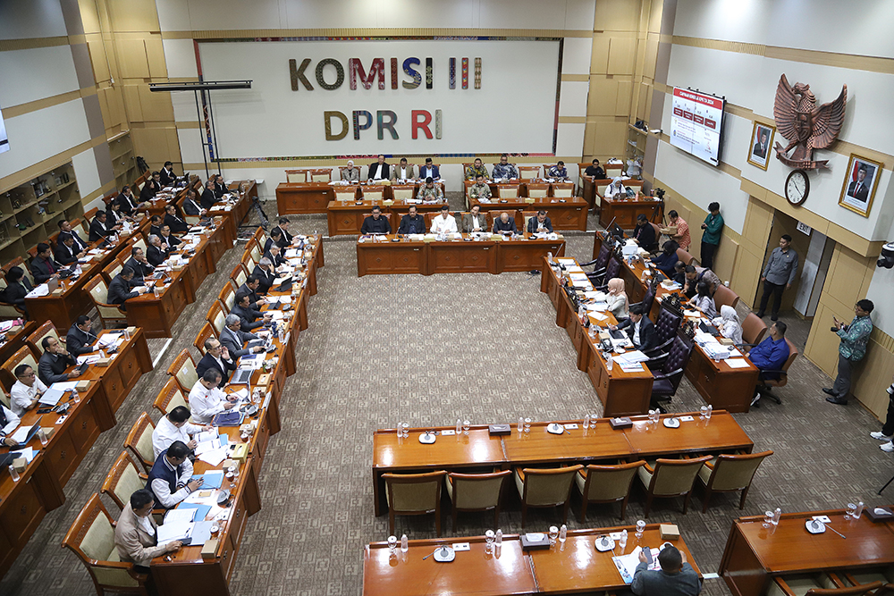 Rapat Kerja Komisi III bersama PPATK, KPK dan BNN. (BeritaNasional/Elvis Sendouw)