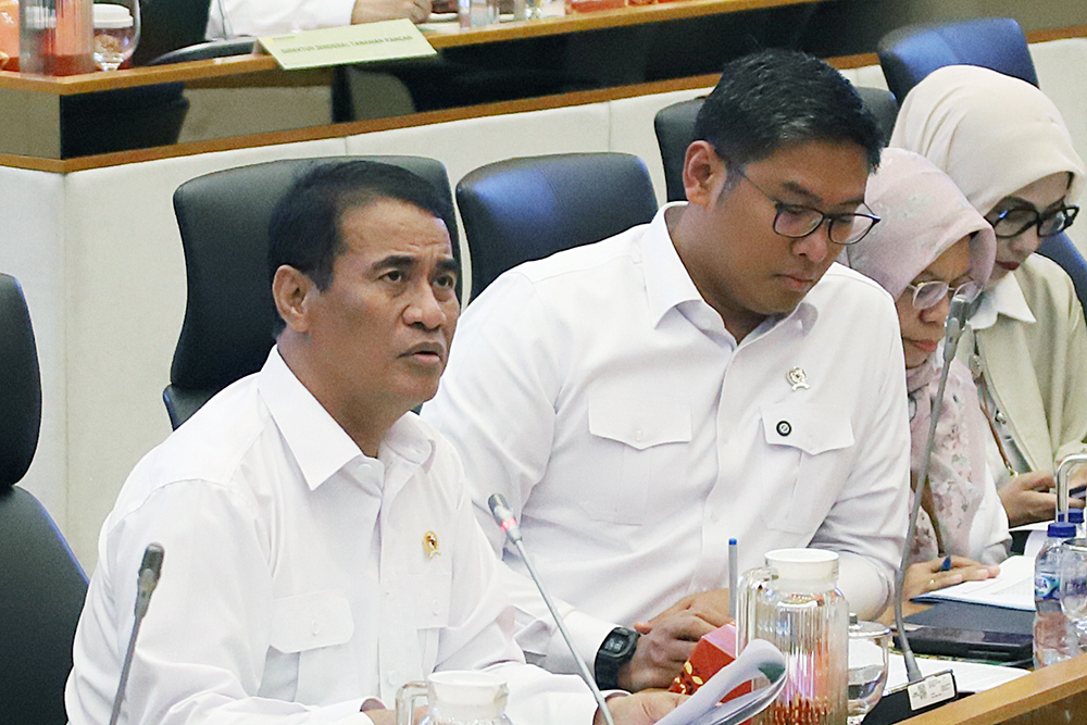Rapat kerja Komisi IV dengan Kementerian Pertanian. (BeritaNasional/Elvis Sendouw)