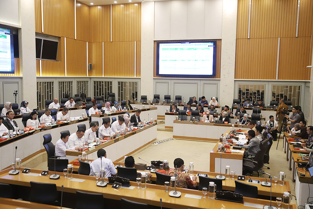 Rapat kerja Komisi IV dengan Kementerian Pertanian. (BeritaNasional/Elvis Sendouw)