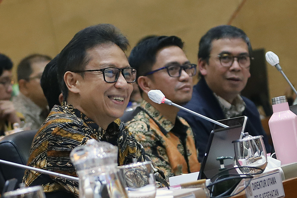 Rapat Kerja Komisi IX dengan Menteri Kesehatan RI serta menghadirkan Ketua Dewan Jaminan Sosial Nasional, Ketua Dewan Pengawas dan Direktur Utama BPJS Kesehatan. Membahas potensi defisit Dana Jaminan Sosial (DJS) Kesehatan tahun 2025. (BeritaNasional/Elvis Sendouw)