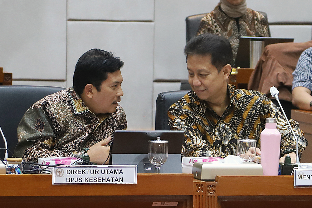 Rapat Kerja Komisi IX dengan Menteri Kesehatan RI serta menghadirkan Ketua Dewan Jaminan Sosial Nasional, Ketua Dewan Pengawas dan Direktur Utama BPJS Kesehatan. Membahas potensi defisit Dana Jaminan Sosial (DJS) Kesehatan tahun 2025. (BeritaNasional/Elvis Sendouw)