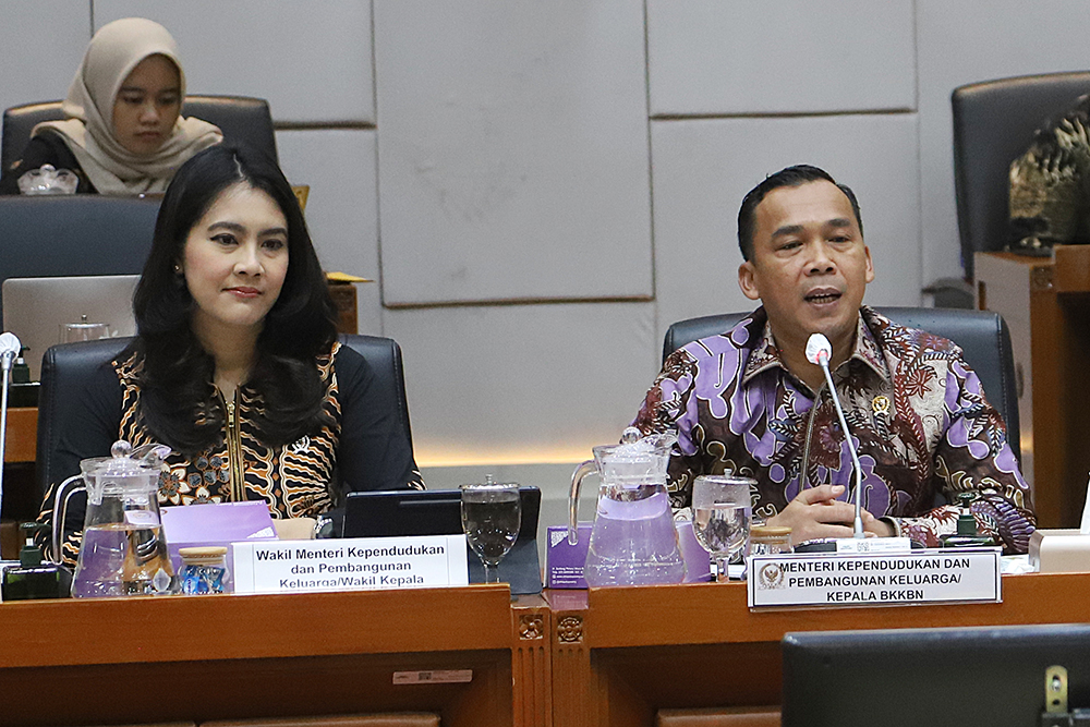 Rapat Kerja Komisi IX dengan Menteri Kependudukan dan Pembangunan Keluarga/Kepala BKKBN bahas pencegahan Stunting. (BeritaNasional/Elvis Sendouw)