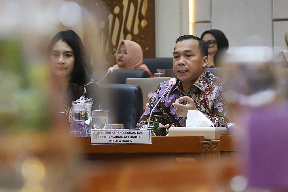 Rapat Kerja Komisi IX dengan Menteri Kependudukan dan Pembangunan Keluarga/Kepala BKKBN bahas pencegahan Stunting. (BeritaNasional/Elvis Sendouw)