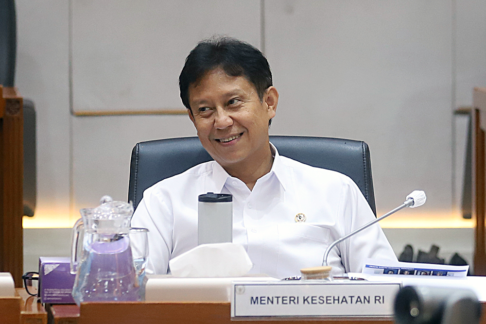 Menteri Kesehatan bersama jajaran mengikuti rapat kerja bersama Komisi IX bahas program kesehatan. (BeritaNasional/Elvis Sendouw)