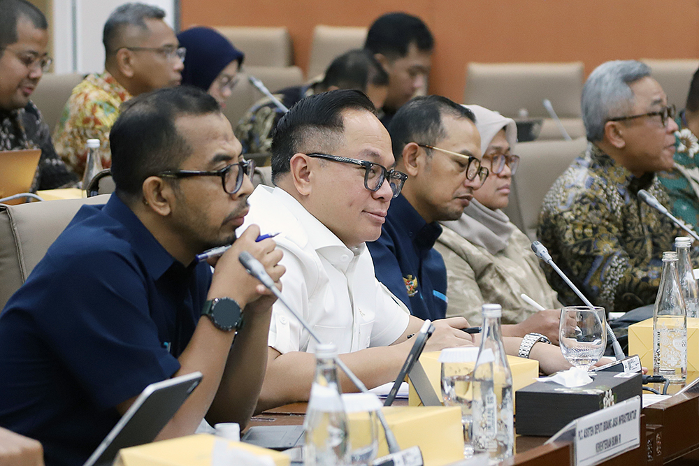 Raker Komisi VI Bersama Komisi VI Bahas Permasalahan Kreditur PT Istaka Karya Rapat kerja dan rapat dengar pendapat Komisi VI bersama Wamen BUMN. (BeritaNasional/Elvis Sendouw)
