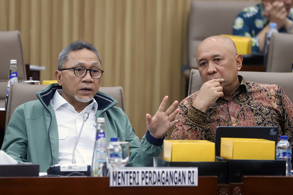 Rapat kerja Komisi VI bersama Menkop dan Mendag. (BeritaNasional/Elvis Sendouw)