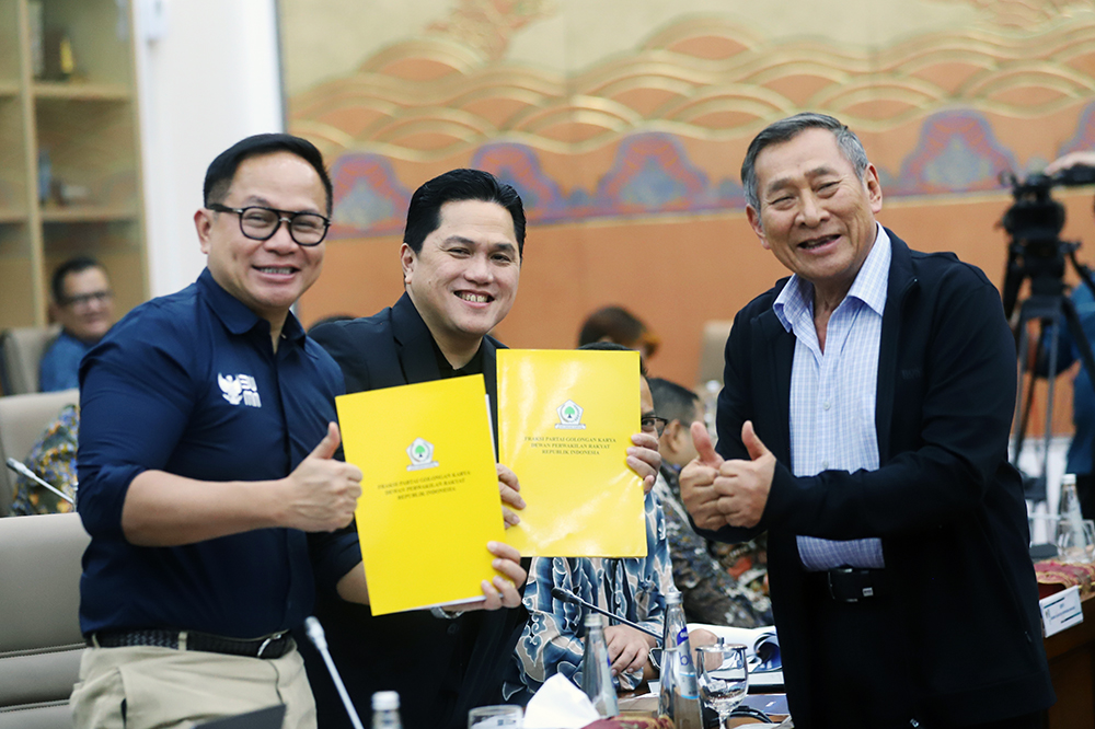 Rapat kerja komisi VI bersama Menteri BUMN. (BeritaNasional/Elvis Sendouw)