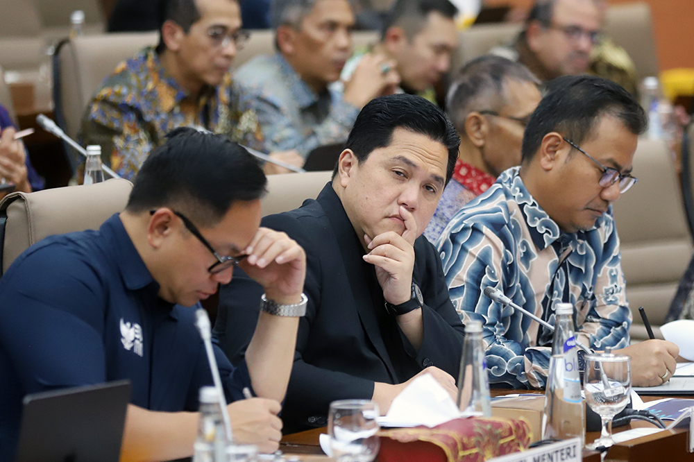 Rapat kerja komisi VI bersama Menteri BUMN. (BeritaNasional/Elvis Sendouw)