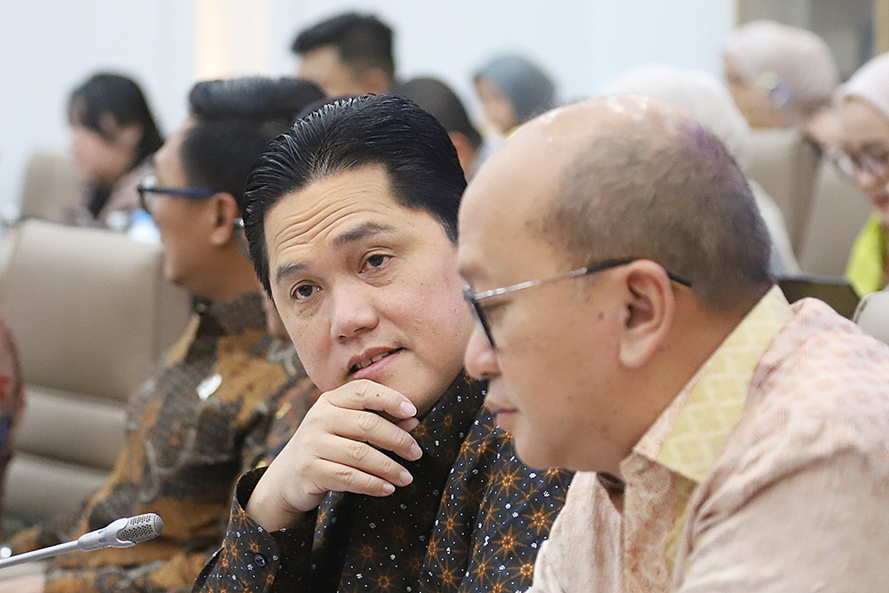 Rapat Kerja da Rapat Dengar Pendapat Komisi VI bersama BUMN dan Danatnara. (BeritaNasional/Elvis Sendouw)