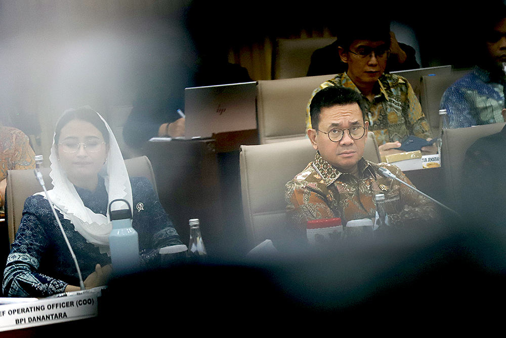 Menteri Perdagangan mengikuti rapat kerja bersama komisi VII DPR. (BeritaNasional/Elvis Sendouw)