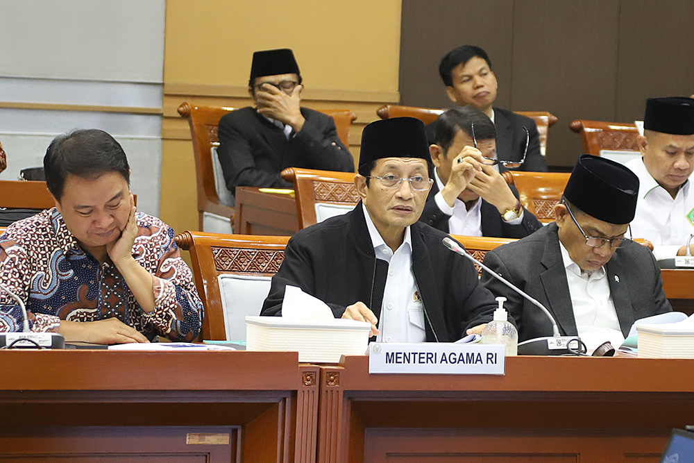 Rapat kerja komisi VIII dengan Menteri Agama bahas Haji. (BeritaNasional/Elvis Sendouw)