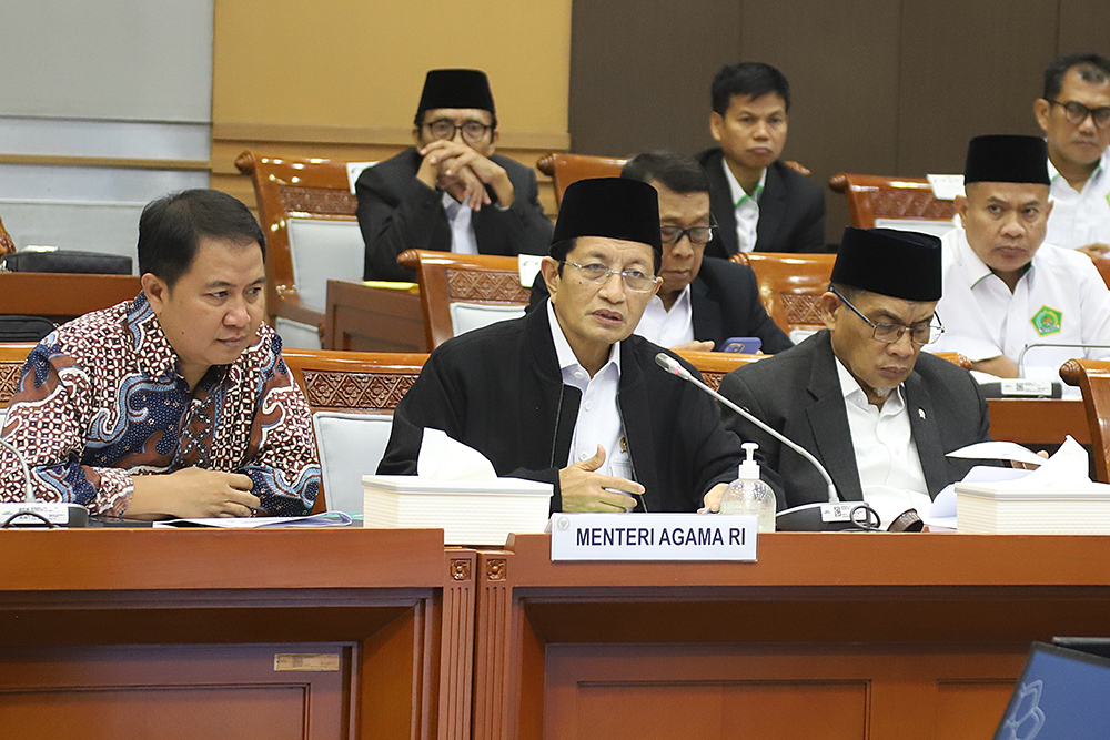 Rapat kerja komisi VIII dengan Menteri Agama bahas Haji. (BeritaNasional/Elvis Sendouw)