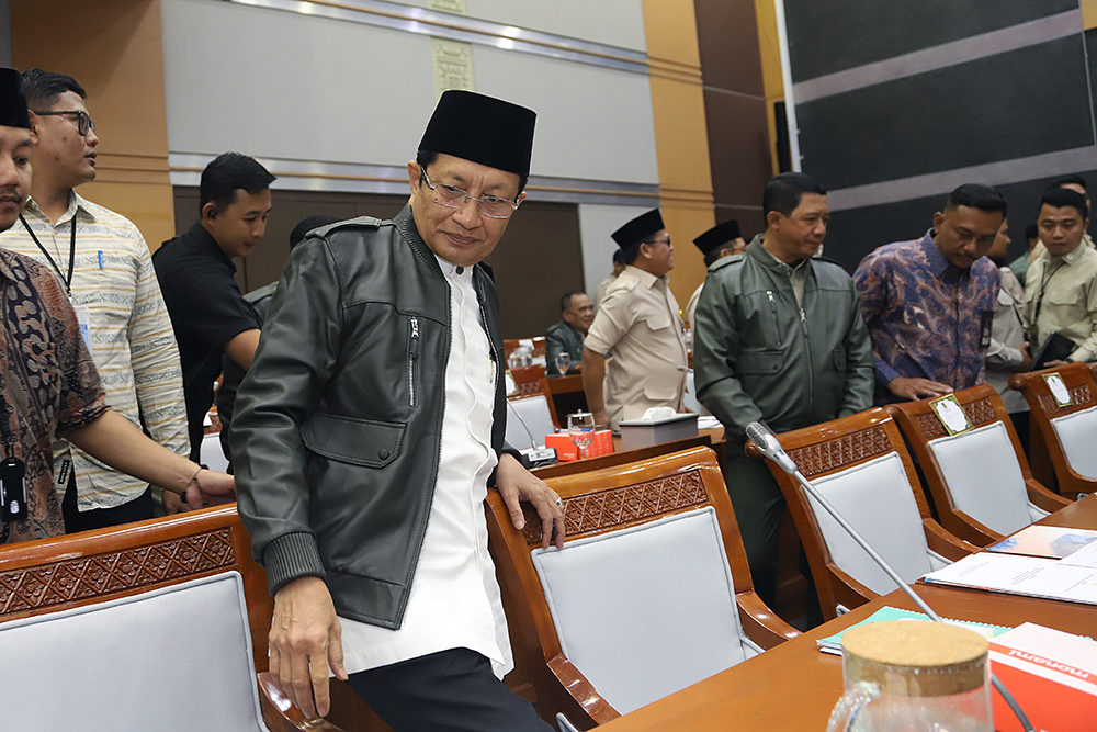 Raker Komisi VIII Bersama Menag dan Mensos Bahas Rencana Kerja dan Anggaran 2026 Rapat Kerja Komisi VIII dengan Menteri Agama (Menang) Nasaruddin Umar dan Menteri Sosial (Mensos) Syaifullah Yusuf (Gus Ipul). (BeritaNasional/Elvis Sendouw)