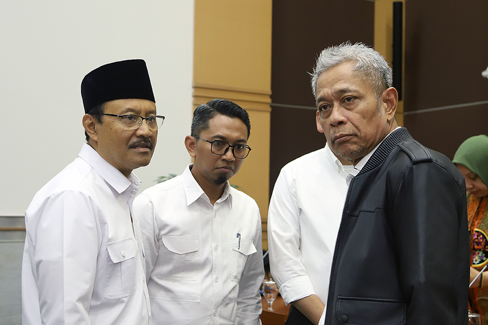 Raker Komisi VIII Bersama Menag dan Mensos Bahas Rencana Kerja dan Anggaran 2026 Rapat Kerja Komisi VIII dengan Menteri Agama (Menang) Nasaruddin Umar dan Menteri Sosial (Mensos) Syaifullah Yusuf (Gus Ipul). (BeritaNasional/Elvis Sendouw)