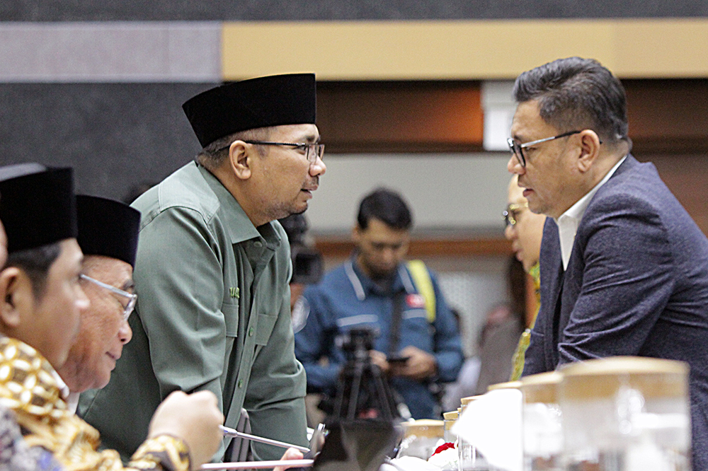 Rapat kerja komisi VIII bersama kementerian Agama. (BeritaNasional/Elvis Sendouw)