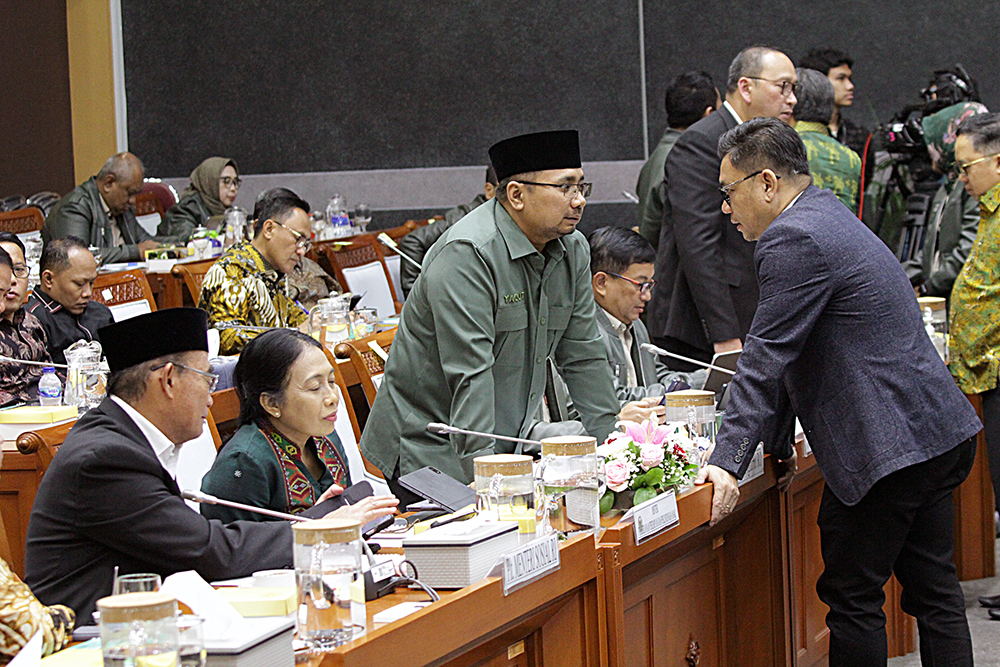 Rapat kerja komisi VIII bersama kementerian Agama. (BeritaNasional/Elvis Sendouw)