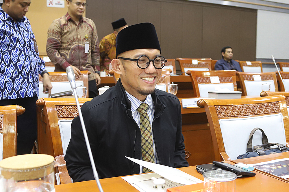 Rapat Kerja Komisi VIII bersama kementerian haji bahas penyelenggaraan haji 2026. (BeritaNasional/Elvis Sendouw)