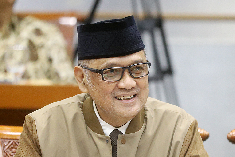 Rapat Kerja Komisi VIII bersama kementerian haji bahas penyelenggaraan haji 2026. (BeritaNasional/Elvis Sendouw)