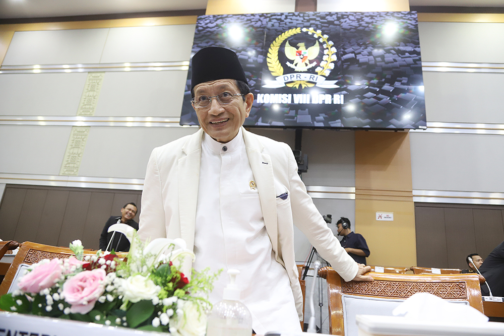 Rapat kerja Komisi VIII bersama Menteri Agama. (BeritaNasional/Elvis Sendouw)