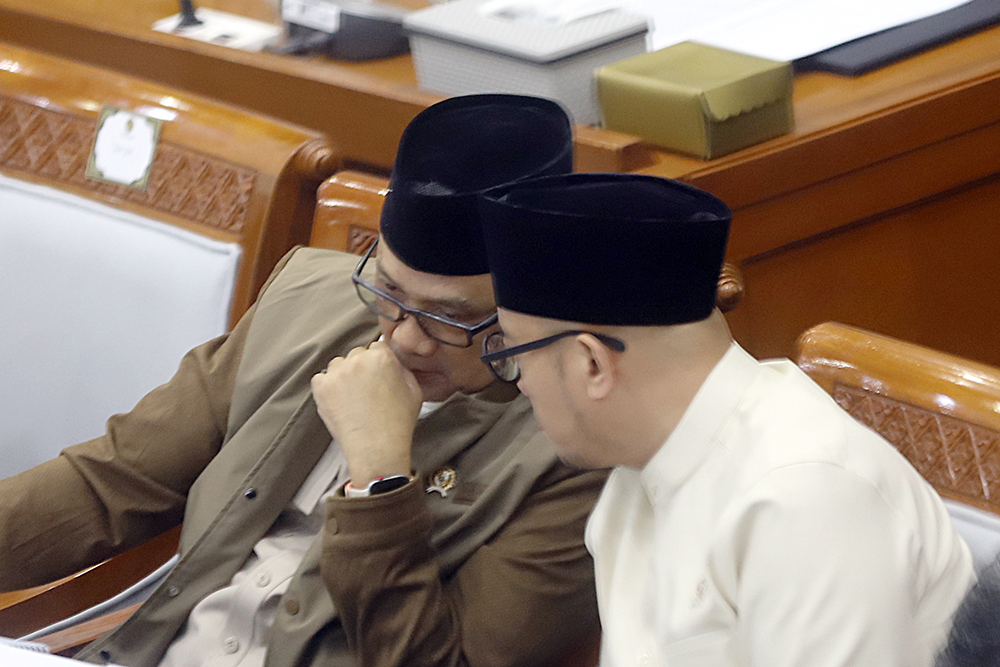 Rapat kerja Komisi VIII bersama Kementerian Haji dan Umrah bahas perjalanan haji. (BeritaNasional/Elvis Sendouw)