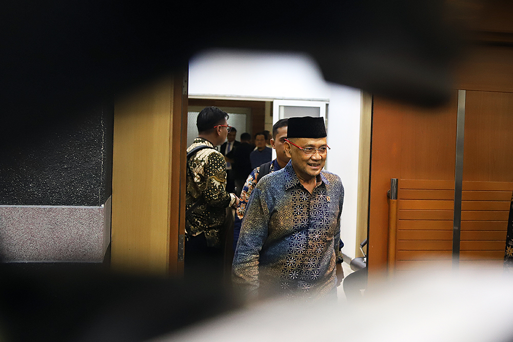 Rapat kerja Komisi VIII bersama Menteri dan Wakil Menteri Haji dan Umrah. (BeritaNasional/Elvis Sendouw)