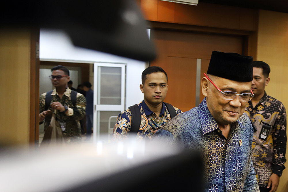 Rapat kerja Komisi VIII bersama Menteri dan Wakil Menteri Haji dan Umrah. (BeritaNasional/Elvis Sendouw)