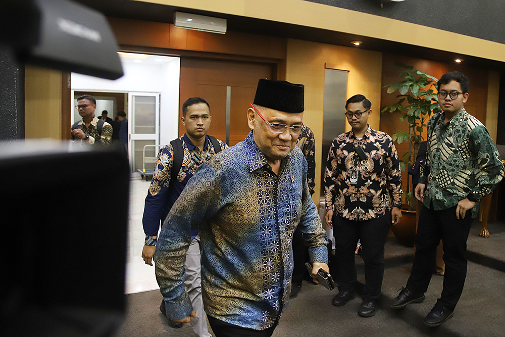 Rapat kerja Komisi VIII bersama Menteri dan Wakil Menteri Haji dan Umrah. (BeritaNasional/Elvis Sendouw)