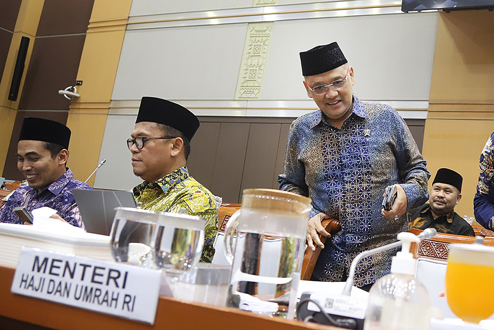 Rapat kerja Komisi VIII bersama Menteri dan Wakil Menteri Haji dan Umrah. (BeritaNasional/Elvis Sendouw)