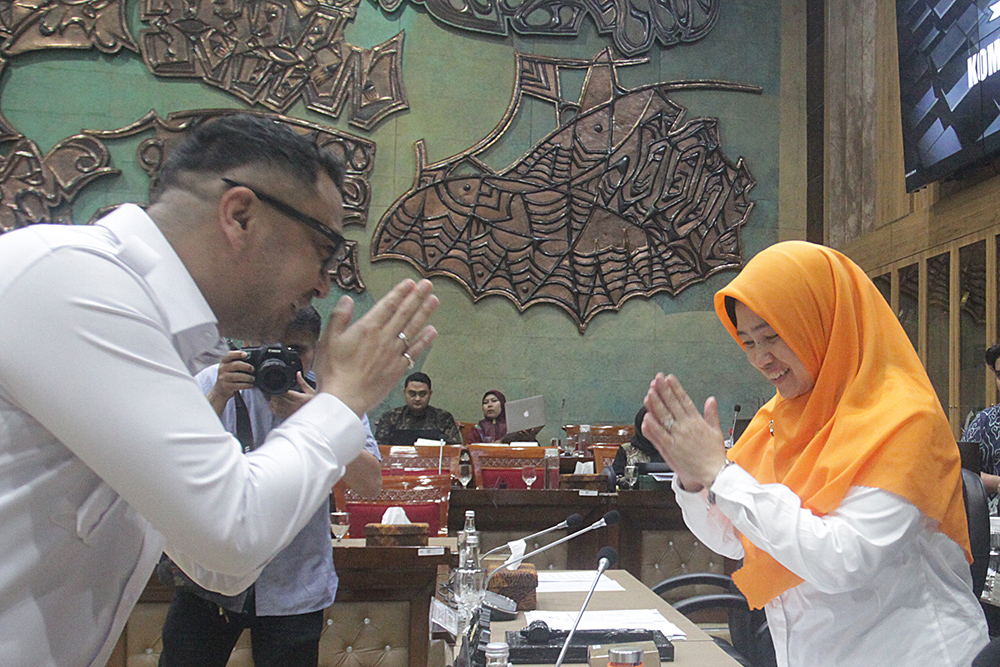 Raker Komisi X Bersama Wakil Menteri kebudayaan Bahas RKA Kembud Tahun 2026 Rapat Kerja komisi X dengan Wakil Menteri Kebudayaan. (BeritaNasional/Elvis Sendouw)