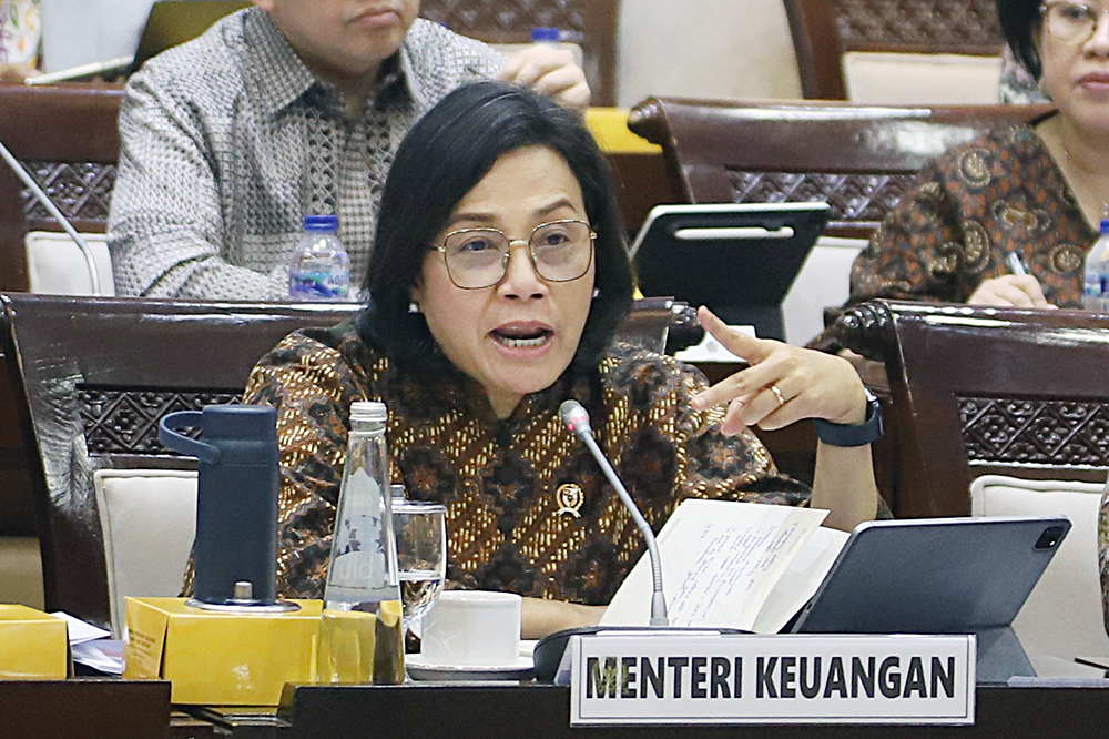 Raker Komisi XI Bahas LKPP Tahun Anggaran 2024 Kementerian Keuangan Rapat Kerja Komisi XI bersama Kementerian Keuangan bahas LKPP Tahun Anggaran 2024. (BeritaNasional/Elvis Sendouw)