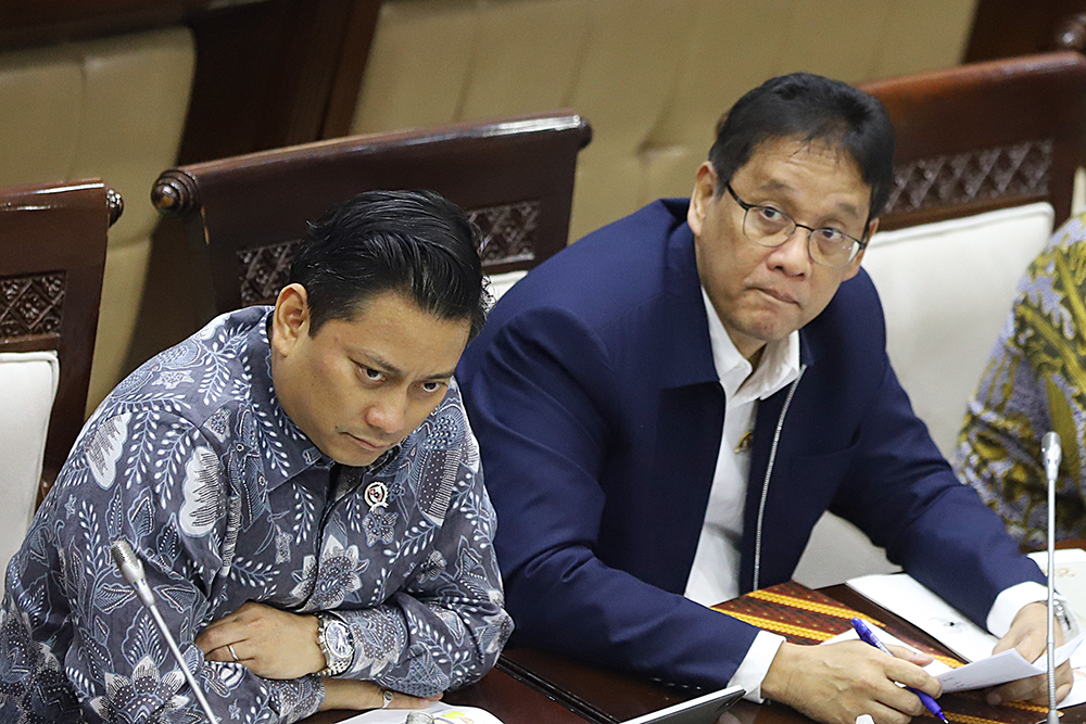 Rapat Kerja Komisi XI dengan Kementerian Keuangan. (BeritaNasional/Elvis Sendouw)