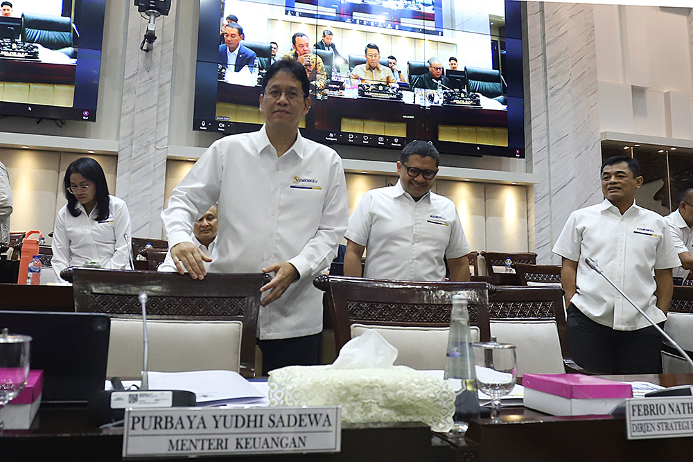 Rapat Kerja Komisi III bersama Menteri Keuangan membahas Kinerja Penerimaan Negara Triwulan I Tahun Anggaran 2026. (BeritaNasional/Elvis Sendouw)